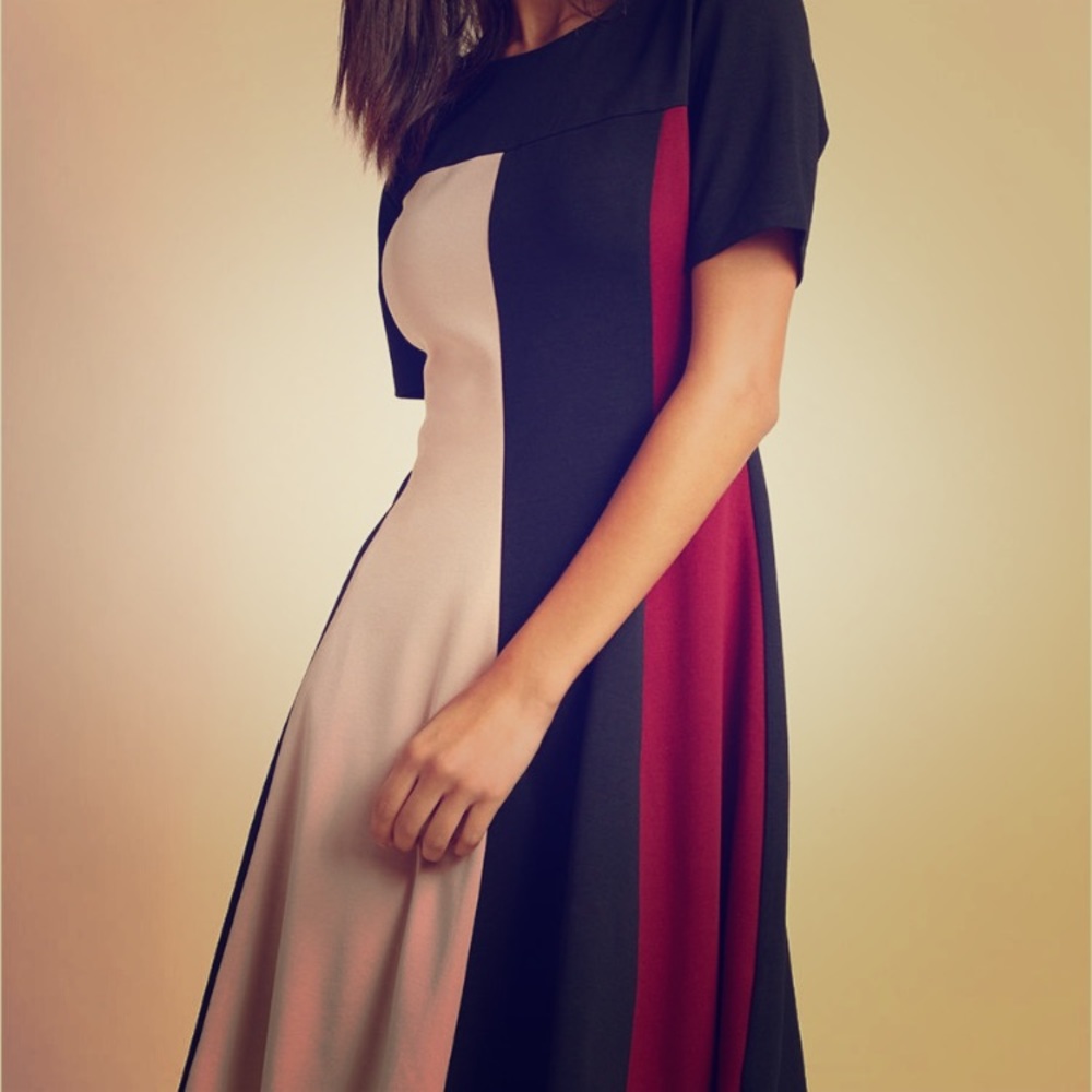 Modcloth color block dress XL